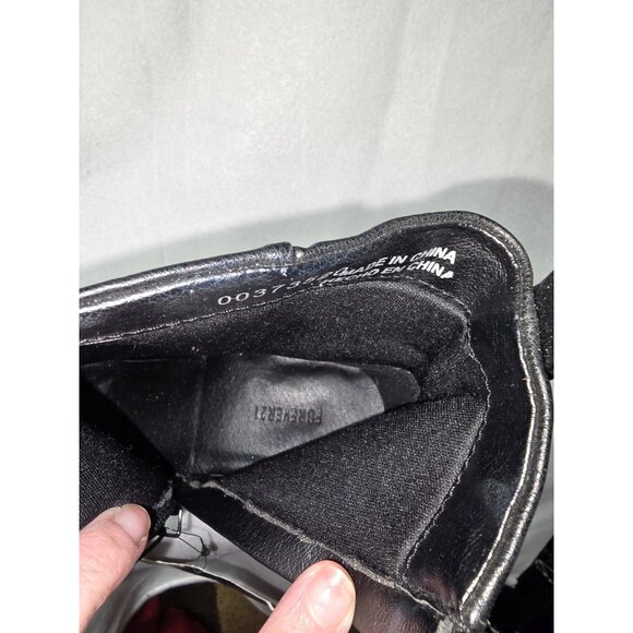 Forever 21 Black Leather Ankle Boots With Studs Size 8.0 Zip NEW Chunky Heel - Picture 3 of 12